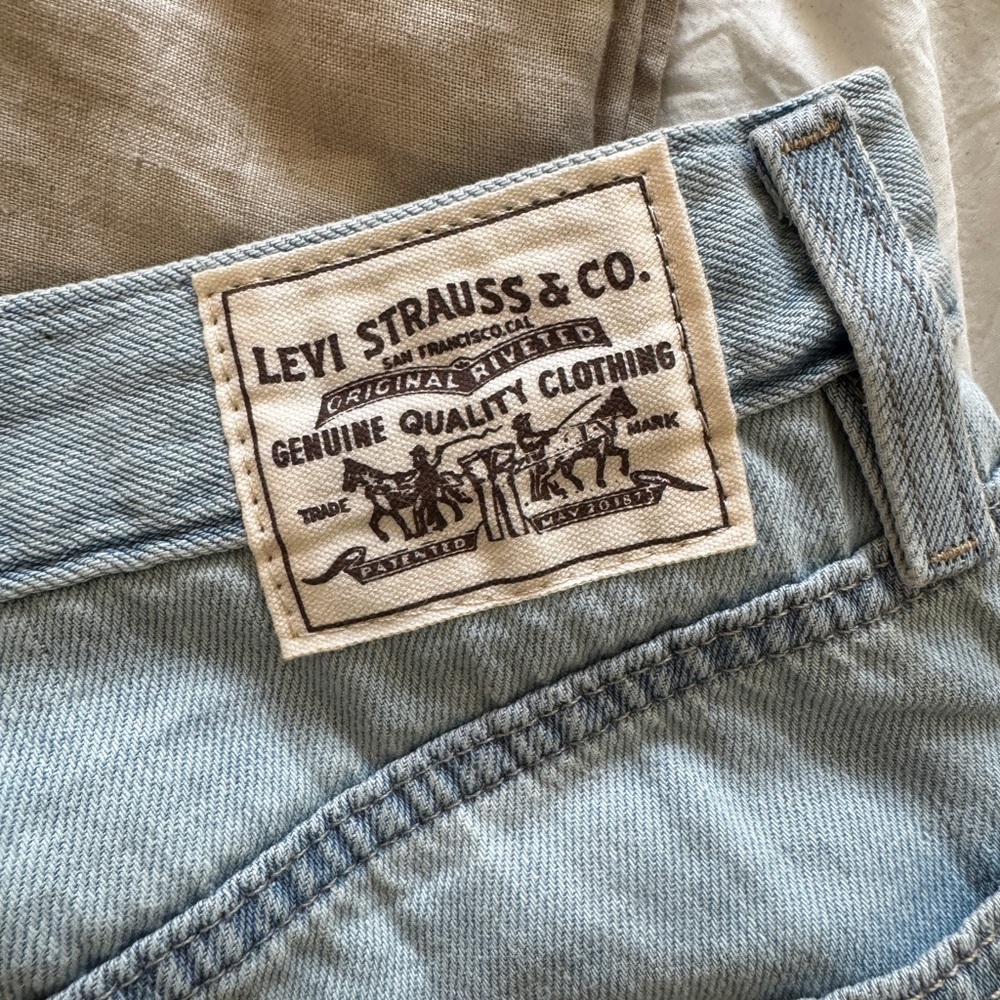 XL BAGGY STRAIGHT LINEN+ DENIM WOMEN'S JEANS Size 29 - Picture 9 of 12